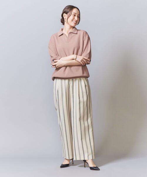 BEAUTY&YOUTH UNITED ARROWS（ビューティーアンドユースユナイテッドアローズ）の「【WEB限定】グリッド エアーワッフル スキッパーポロシャツ（Tシャツ/カットソー・メンズ・ブラック/ピンク/ベージュ・L/M/S）」の22枚目の写真