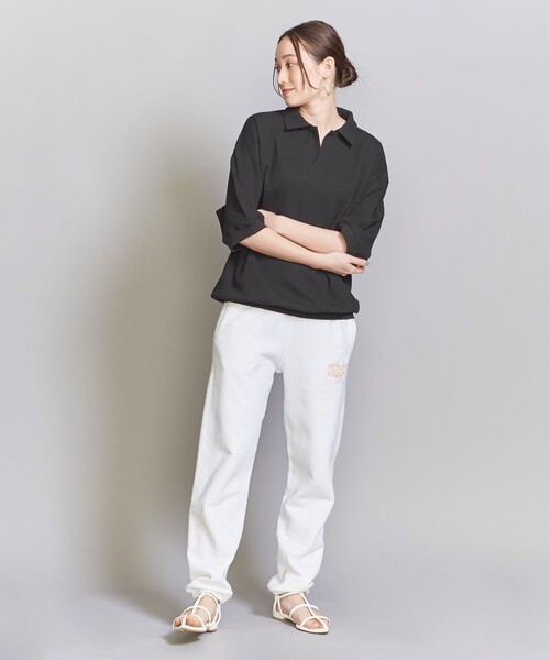 BEAUTY&YOUTH UNITED ARROWS（ビューティーアンドユースユナイテッドアローズ）の「【WEB限定】グリッド エアーワッフル スキッパーポロシャツ（Tシャツ/カットソー・メンズ・ブラック/ピンク/ベージュ・L/M/S）」の4枚目の写真