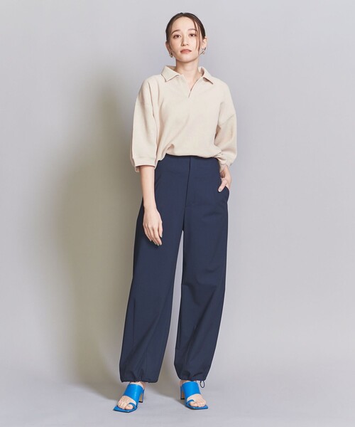 BEAUTY&YOUTH UNITED ARROWS（ビューティーアンドユースユナイテッドアローズ）の「【WEB限定】グリッド エアーワッフル スキッパーポロシャツ（Tシャツ/カットソー・メンズ・ブラック/ピンク/ベージュ・L/M/S）」の8枚目の写真