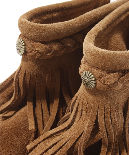 Minnetonka（ミネトンカ）の「【MINNETONKA】 ミネトンカ　HITOP BACK ZIP BOOT/ハイトップバックジップフリンジブーツ（ブーツ・レディース・ブラウン/ダークブラウン/ブラック/ベージュ/グレー・5/8/7/6/5h/6h/7h/8h/9）」の10枚目の写真