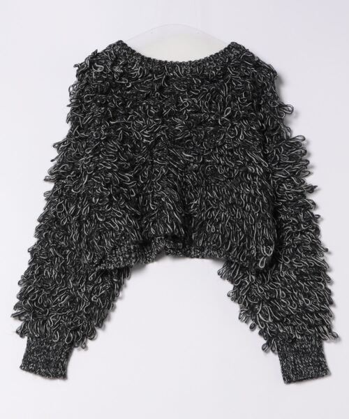 mimi toujours（ミミトゥジュール）の「ミックス フリンジ ショート丈 カーディガン mimi toujours×itsPeachi（カーディガン/ボレロ・レディース・ブラック/カーキ・フリー）」の16枚目の写真