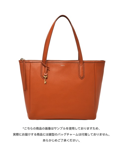 フォッシル トートバッグ レディース レザー レッド スマホ収納可 SHB2815619