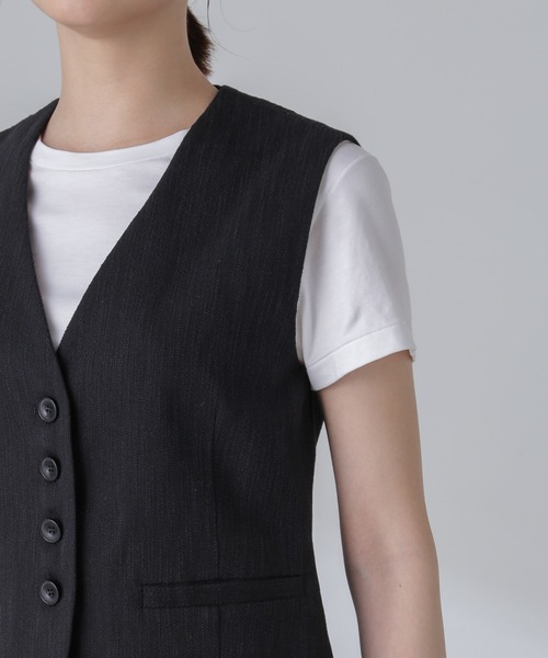 新品 ステュディオス CITY ジレベスト スラブメランジジレ 定価2.7