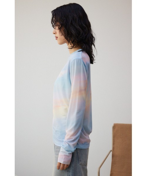 AZUL by moussy(アズールバイマウジー)の「ニュアンスパターンシアートップス(Tシャツ/カットソー・レディース・パープル系その他/ブルー系その他・FREE)」の17枚目の写真