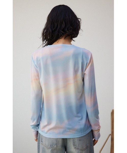 セール】ニュアンスパターンシアートップス（Tシャツ/カットソー