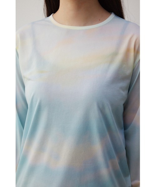 AZUL by moussy(アズールバイマウジー)の「ニュアンスパターンシアートップス(Tシャツ/カットソー・レディース・パープル系その他/ブルー系その他・FREE)」の9枚目の写真