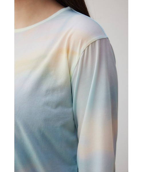 AZUL by moussy(アズールバイマウジー)の「ニュアンスパターンシアートップス(Tシャツ/カットソー・レディース・パープル系その他/ブルー系その他・FREE)」の10枚目の写真