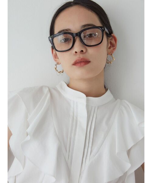 LAGUNAMOON（ラグナムーン）の「フリルピンタックノースリーブブラウス（シャツ/ブラウス・レディース・ホワイト/ブラック/ブルー・FREE）」の7枚目の写真