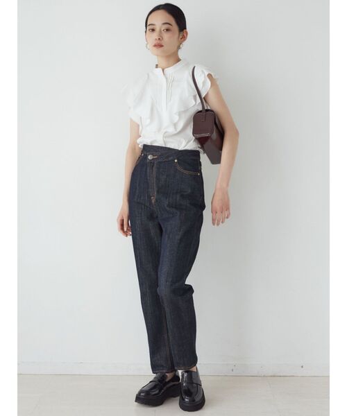 LAGUNAMOON（ラグナムーン）の「フリルピンタックノースリーブブラウス（シャツ/ブラウス・レディース・ホワイト/ブラック/ブルー・FREE）」の8枚目の写真