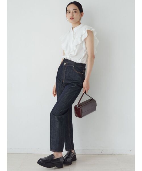 LAGUNAMOON（ラグナムーン）の「フリルピンタックノースリーブブラウス（シャツ/ブラウス・レディース・ホワイト/ブラック/ブルー・FREE）」の9枚目の写真