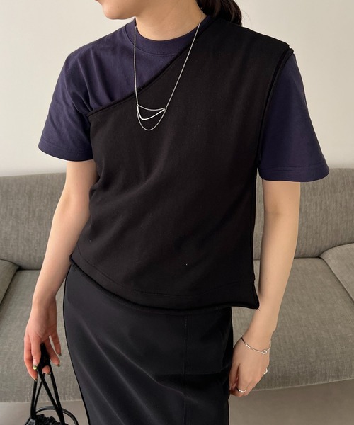 AGAWD（アガウド）の「〈AGAWD/アガウド〉ワンショルスエット（Tシャツ/カットソー・レディース・ブラック/グレー・FREE）」の2枚目の写真