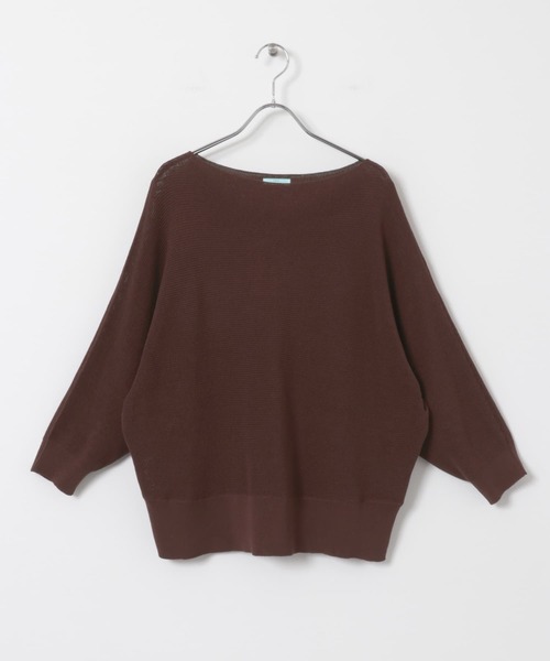 ITEMS URBANRESEARCH（アイテムズ アーバンリサーチ）の「ドルマン5ブソデニット（ニット/セーター・レディース・ブラック/ホワイト/ミント/ブラウン/グレー系その他・FREE）」の4枚目の写真