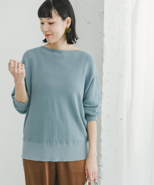 ITEMS URBANRESEARCH（アイテムズ アーバンリサーチ）の「ドルマン5ブソデニット（ニット/セーター・レディース・ブラック/ホワイト/ミント/ブラウン/グレー系その他・FREE）」の16枚目の写真