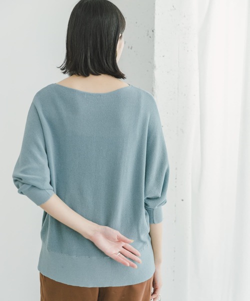 ITEMS URBANRESEARCH（アイテムズ アーバンリサーチ）の「ドルマン5ブソデニット（ニット/セーター・レディース・ブラック/ホワイト/ミント/ブラウン/グレー系その他・FREE）」の17枚目の写真