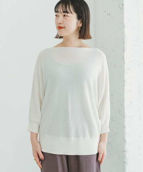 ITEMS URBANRESEARCH（アイテムズ アーバンリサーチ）の「ドルマン5ブソデニット（ニット/セーター・レディース・ブラック/ホワイト/ミント/ブラウン/グレー系その他・FREE）」の20枚目の写真