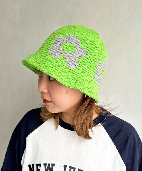 CPCM(シーピーシーエム)の「ハンドニット花柄ハット(ハット・メンズ・ブラック/ベージュ/グリーン・FREE)」の16枚目の写真