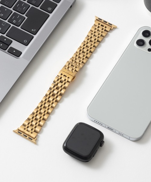 emonique(エモニーク)の「ステンレス製 Apple Watch バンド スマートウォッチバンド【38/40/41/42/44/45/49mm対応】(デジタル腕時計・メンズ・ゴールド/ピンクゴールド/ブラック/シルバー・38/42)」の3枚目の写真