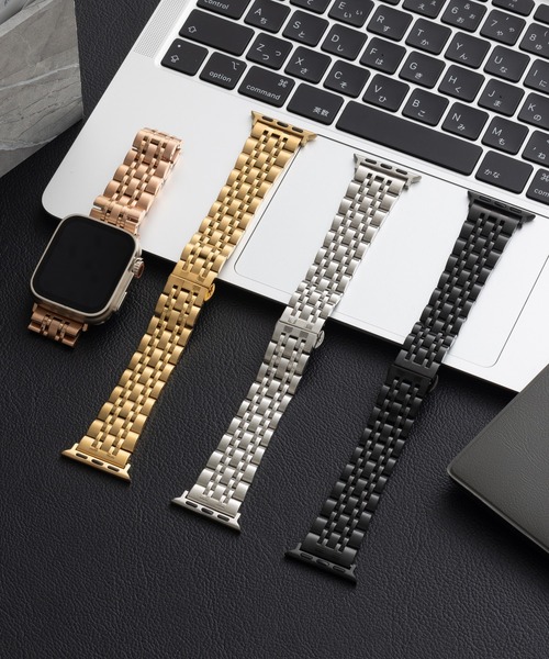 emonique(エモニーク)の「ステンレス製 Apple Watch バンド スマートウォッチバンド【38/40/41/42/44/45/49mm対応】(デジタル腕時計・メンズ・ゴールド/ピンクゴールド/ブラック/シルバー・38/42)」の5枚目の写真