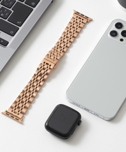 emonique(エモニーク)の「ステンレス製 Apple Watch バンド スマートウォッチバンド【38/40/41/42/44/45/49mm対応】(デジタル腕時計・メンズ・ゴールド/ピンクゴールド/ブラック/シルバー・38/42)」の6枚目の写真