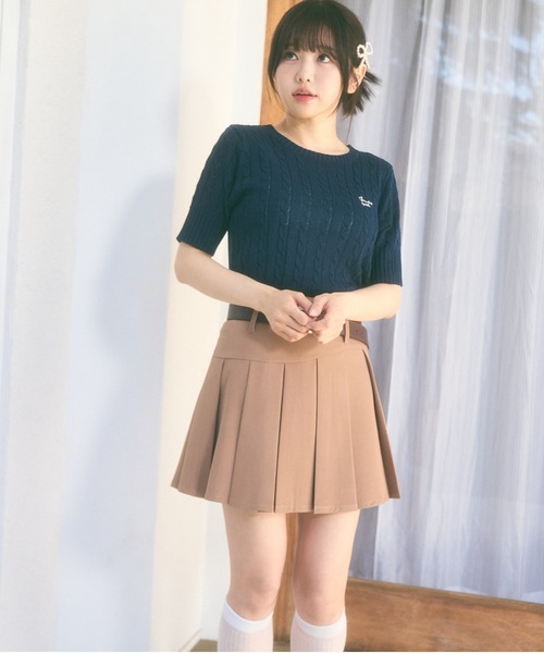 Ada.(エイダ)の「<Peachyyouth × Ada.>【Set up対応】ウェーブライン プリーツ ミニスカート インパン裏地付き(スカート・レディース・グレー/ベージュ・S/M)」の15枚目の写真