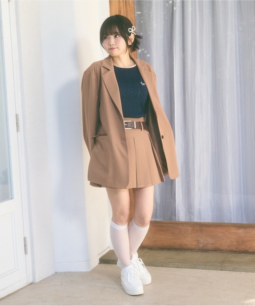 Ada.(エイダ)の「<Peachyyouth × Ada.>【Set up対応】ウェーブライン プリーツ ミニスカート インパン裏地付き(スカート・レディース・グレー/ベージュ・S/M)」の18枚目の写真