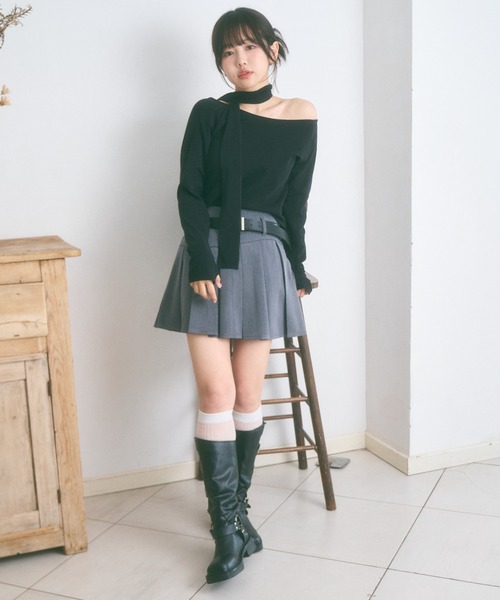 Ada.(エイダ)の「<Peachyyouth × Ada.>【Set up対応】ウェーブライン プリーツ ミニスカート インパン裏地付き(スカート・レディース・グレー/ベージュ・S/M)」の9枚目の写真