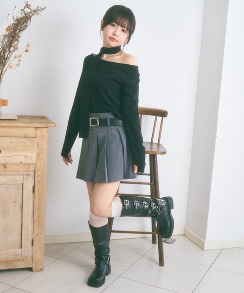 Ada.(エイダ)の「<Peachyyouth × Ada.>【Set up対応】ウェーブライン プリーツ ミニスカート インパン裏地付き(スカート・レディース・グレー/ベージュ・S/M)」の10枚目の写真