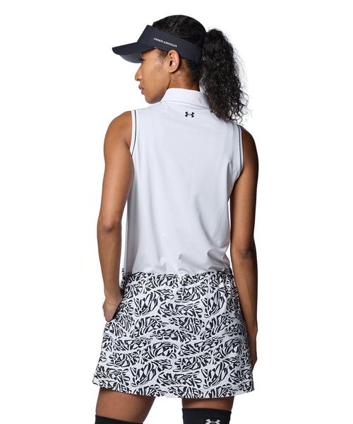 UNDER ARMOUR(アンダーアーマー)の「UAアイソチル ワードマーク スリーブレス ドレス(ゴルフ/レディース)(ポロシャツ・レディース・ホワイト・XL/L/M/S)」の2枚目の写真