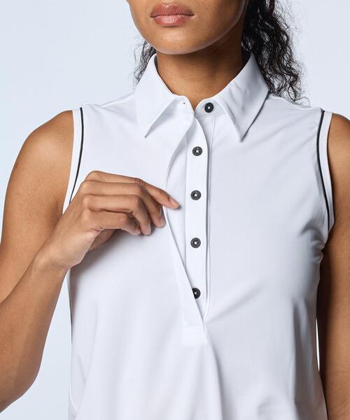 UNDER ARMOUR(アンダーアーマー)の「UAアイソチル ワードマーク スリーブレス ドレス(ゴルフ/レディース)(ポロシャツ・レディース・ホワイト・XL/L/M/S)」の5枚目の写真