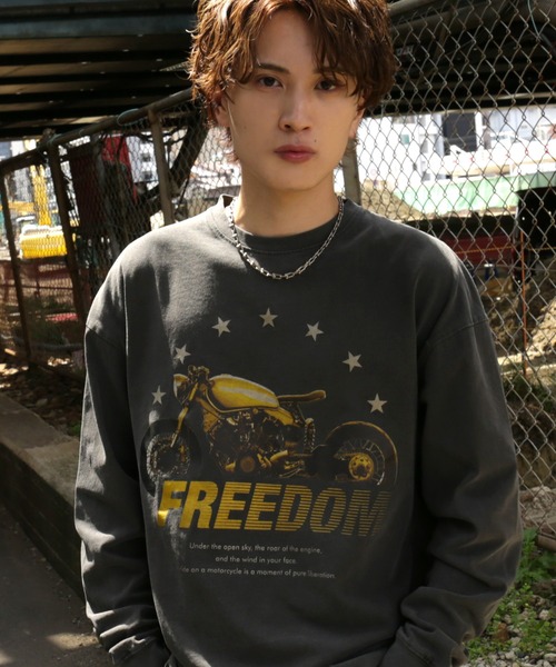 improves(インプローブス)の「【SIDEWAY STANCE】ピグメント加工 オリジナルプリント 長袖Tシャツ(Tシャツ/カットソー・メンズ・ブラック系/ブラウン系1/ブラウン系/ブラック/ブラック系1/ブラウン・X-LARGE/LARGE/MEDIUM/SMALL)」の3枚目の写真