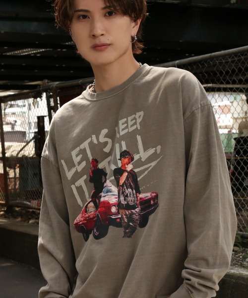 improves(インプローブス)の「【SIDEWAY STANCE】ピグメント加工 オリジナルプリント 長袖Tシャツ(Tシャツ/カットソー・メンズ・ブラック系/ブラウン系1/ブラウン系/ブラック/ブラック系1/ブラウン・X-LARGE/LARGE/MEDIUM/SMALL)」の5枚目の写真