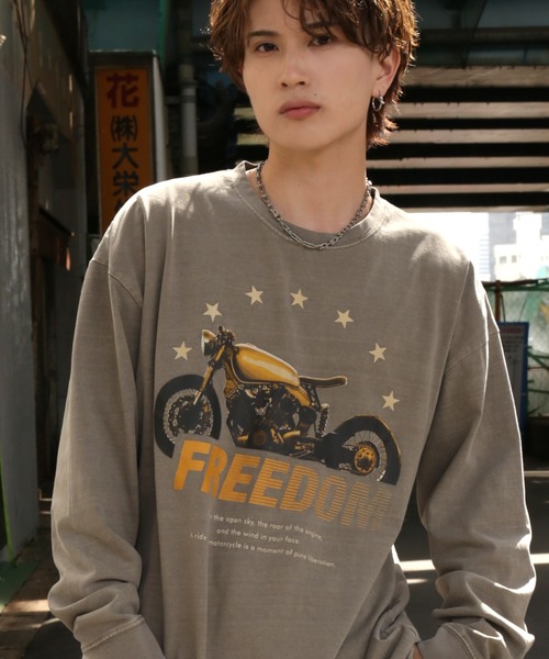 improves(インプローブス)の「【SIDEWAY STANCE】ピグメント加工 オリジナルプリント 長袖Tシャツ(Tシャツ/カットソー・メンズ・ブラック系/ブラウン系1/ブラウン系/ブラック/ブラック系1/ブラウン・X-LARGE/LARGE/MEDIUM/SMALL)」の6枚目の写真