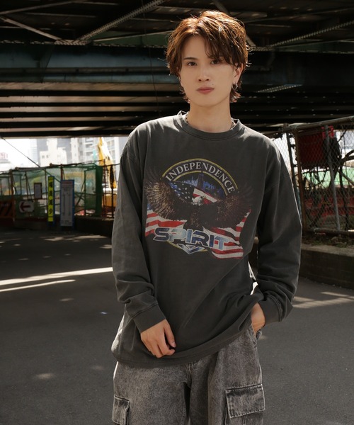 improves(インプローブス)の「【SIDEWAY STANCE】ピグメント加工 オリジナルプリント 長袖Tシャツ(Tシャツ/カットソー・メンズ・ブラック系/ブラウン系1/ブラウン系/ブラック/ブラック系1/ブラウン・X-LARGE/LARGE/MEDIUM/SMALL)」の7枚目の写真