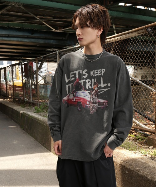 improves(インプローブス)の「【SIDEWAY STANCE】ピグメント加工 オリジナルプリント 長袖Tシャツ(Tシャツ/カットソー・メンズ・ブラック系/ブラウン系1/ブラウン系/ブラック/ブラック系1/ブラウン・X-LARGE/LARGE/MEDIUM/SMALL)」の17枚目の写真