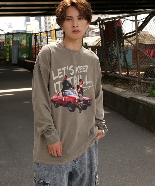 improves(インプローブス)の「【SIDEWAY STANCE】ピグメント加工 オリジナルプリント 長袖Tシャツ(Tシャツ/カットソー・メンズ・ブラック系/ブラウン系1/ブラウン系/ブラック/ブラック系1/ブラウン・X-LARGE/LARGE/MEDIUM/SMALL)」の19枚目の写真