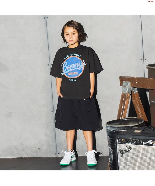 BREEZE（ブリーズ）の「コンバーチブルカーゴパンツ Directed by Sasya,HINATA.M,ITTA from KADOKAWA DREAMS（カーゴパンツ・キッズ・ブラック/オフホワイト・90/100/110/120/130/140/150/160）」の10枚目の写真