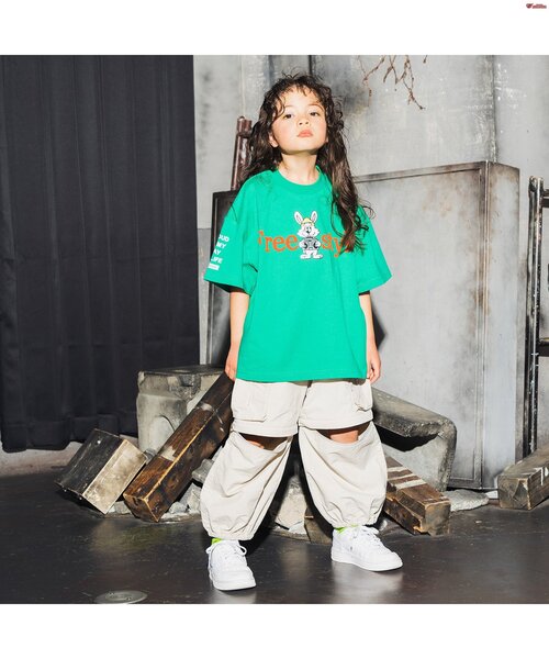 BREEZE（ブリーズ）の「コンバーチブルカーゴパンツ Directed by Sasya,HINATA.M,ITTA from KADOKAWA DREAMS（カーゴパンツ・キッズ・ブラック/オフホワイト・90/100/110/120/130/140/150/160）」の12枚目の写真