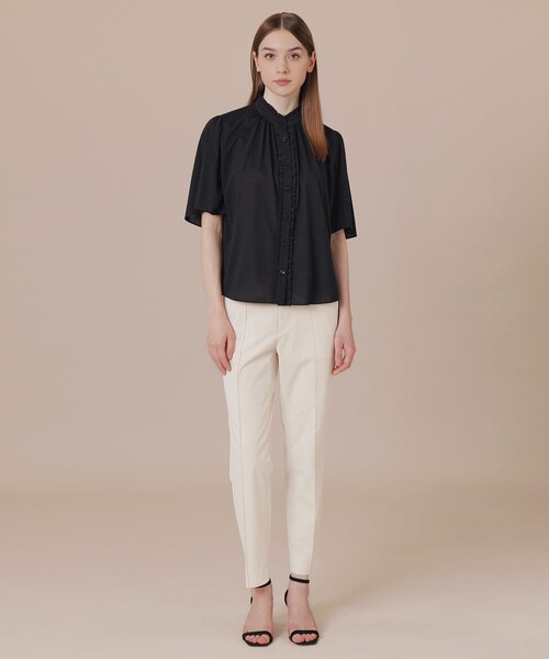 MACKINTOSH LONDON（マッキントッシュ ロンドン）の「【エクラ掲載】シアーコットンナイロンブラウス（シャツ/ブラウス・レディース・ライトブルー/ベージュ/ネイビー・38）」の5枚目の写真