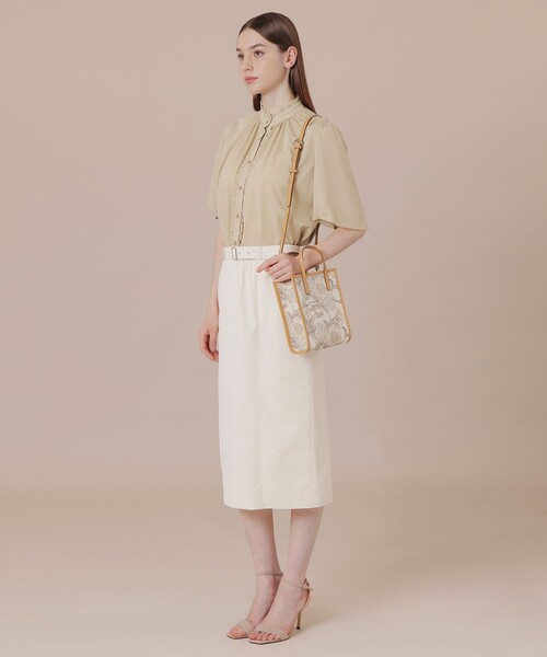 MACKINTOSH LONDON（マッキントッシュ ロンドン）の「【エクラ掲載】シアーコットンナイロンブラウス（シャツ/ブラウス・レディース・ライトブルー/ベージュ/ネイビー・38）」の6枚目の写真