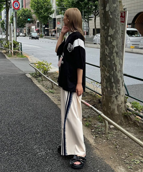 CIAOPANIC（チャオパニック）の「【ユニセックス】切替フットボールT