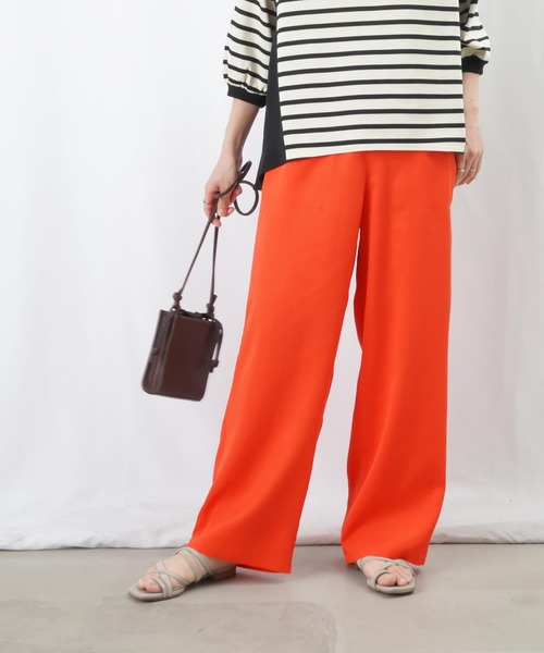 LUCA/LADY LUCK LUCA（ルカ/レディラックルカ）の「LC/LLL ポケットイージーパンツ / リラックスイージーパンツ（その他パンツ・レディース・ブラック/オレンジ/キャメル・36/38）」の3枚目の写真