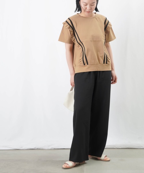 LUCA/LADY LUCK LUCA（ルカ/レディラックルカ）の「LC/LLL ポケットイージーパンツ / リラックスイージーパンツ（その他パンツ・レディース・ブラック/オレンジ/キャメル・36/38）」の5枚目の写真