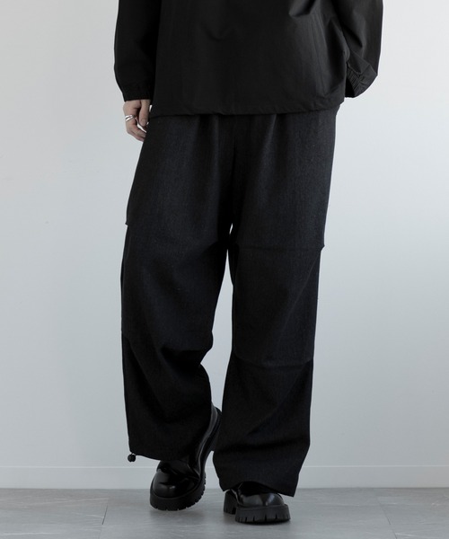 aimoha（アイモハ）の「aimoha men TRACK WIDE LOOSE PANTS パラシュート パンツ（その他パンツ・メンズ・ネイビー/ブラック・X-LARGE/LARGE/MEDIUM）」の4枚目の写真