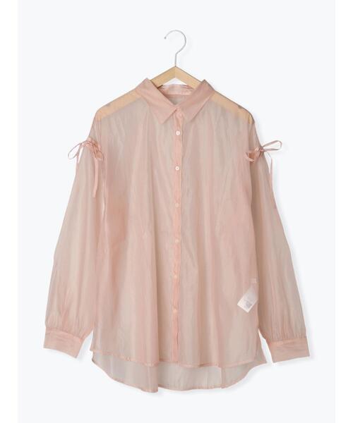 ehka sopo（エヘカソポ）の「袖2wayビッグシアーシャツ（シャツ/ブラウス・レディース・サックスブルー/グレー/オフホワイト/グリーン/ピンク・F）」の19枚目の写真