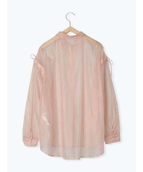 ehka sopo（エヘカソポ）の「袖2wayビッグシアーシャツ（シャツ/ブラウス・レディース・サックスブルー/グレー/オフホワイト/グリーン/ピンク・F）」の20枚目の写真