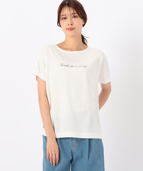 COMME CA ISM(コムサイズム)の「速乾 箔プリント ロゴ 半袖Tシャツ(Tシャツ/カットソー・レディース・ブラック/ホワイト/サックスブルー/ブルー・SMALL/MEDIUM/LARGE)」の8枚目の写真