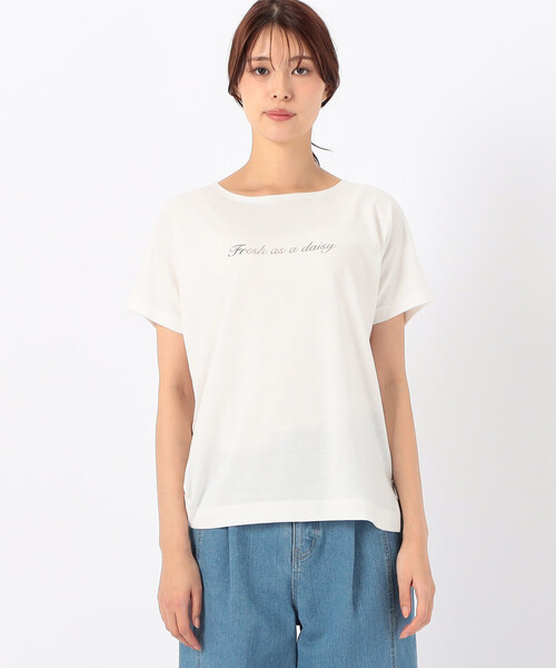 COMME CA ISM(コムサイズム)の「速乾 箔プリント ロゴ 半袖Tシャツ(Tシャツ/カットソー・レディース・ブラック/ホワイト/サックスブルー/ブルー・SMALL/MEDIUM/LARGE)」の14枚目の写真