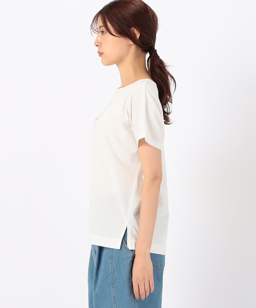 COMME CA ISM(コムサイズム)の「速乾 箔プリント ロゴ 半袖Tシャツ(Tシャツ/カットソー・レディース・ブラック/ホワイト/サックスブルー/ブルー・SMALL/MEDIUM/LARGE)」の15枚目の写真
