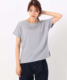 速乾 箔プリント ロゴ 半袖Tシャツ