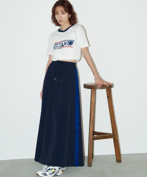 Auntie Rosa Holiday（アンティローザホリデー）の「サイドラインスカート（スカート・レディース・ブラック/ネイビー/ベージュ・マルチサイズ）」の22枚目の写真